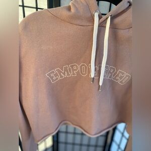 Pink / Salmon color medium cropped sweatshirt